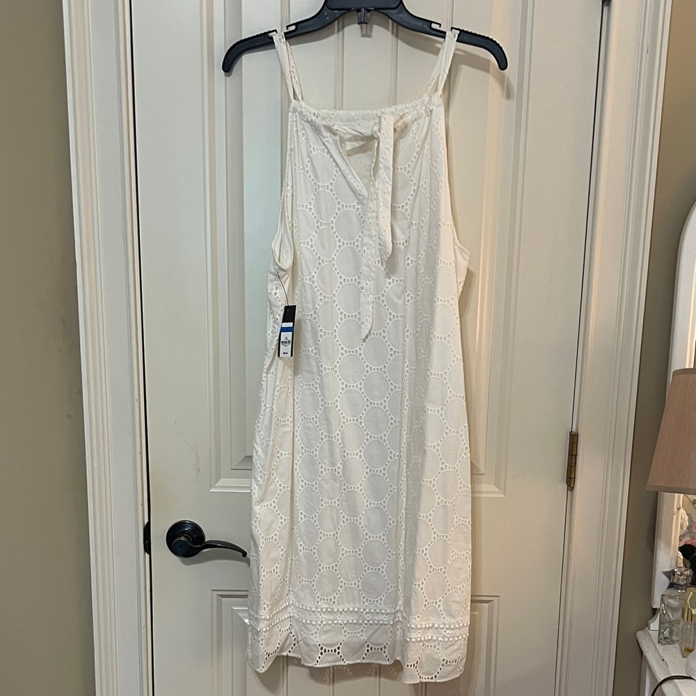 NWT Crown & Ivy white eyelet dress sz XL - Picture 4 of 4